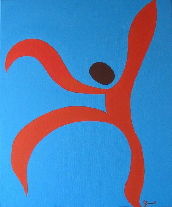 Danseuse rouge - Genevieve Fouquet - Cliquer pour afficher en grand