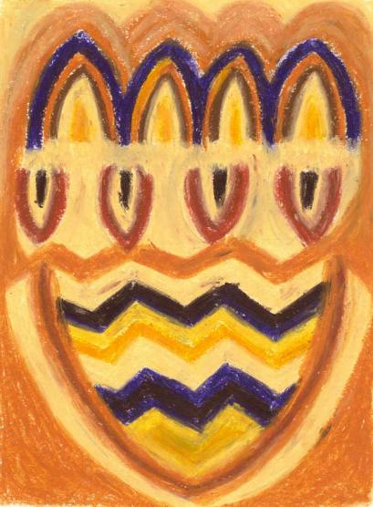 Masque orange - Genevieve Fouquet