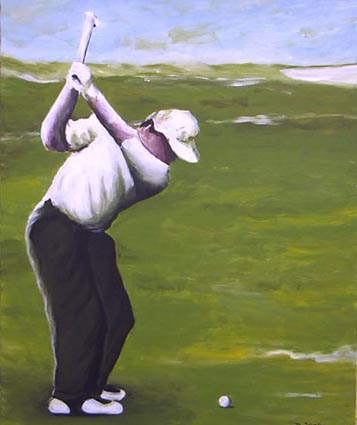 Golfeur sur le green - Thierry Jourdan