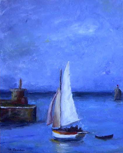 Voilier sortant du port. - Thierry Jourdan