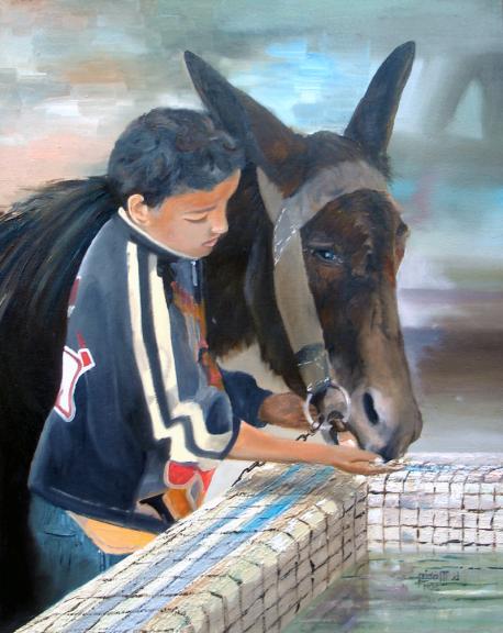 l'enfant et la mule - Bernard Morin