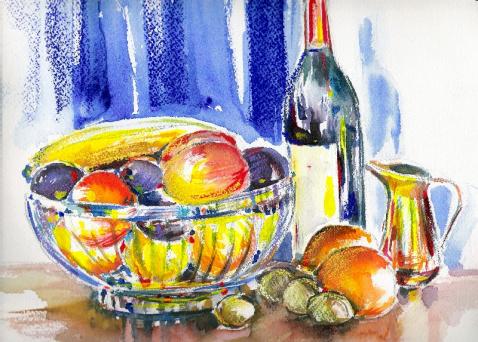 Still Life with Bottle - Elena Lasovskaya