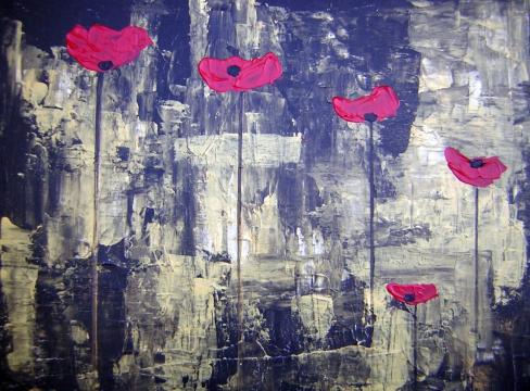 coquelicots abstrait - Brigitte-Noelle