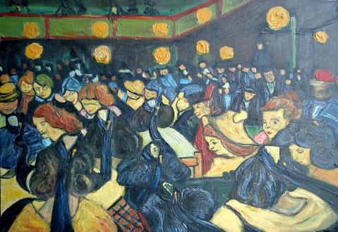 La salle de danse-Van-gogh- copie n. mathian - Noëlle Mathian