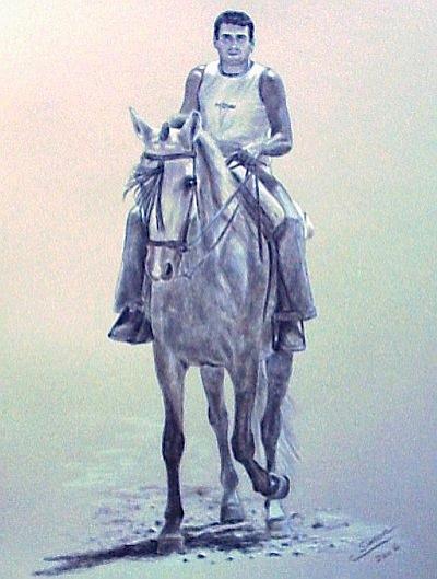 Andrés on horseback - Cati Simon