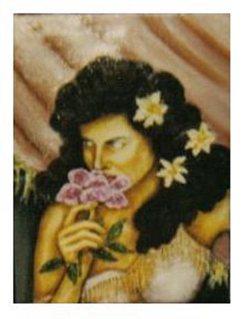 ' The girl with the flowers between the hair ' - Leonardo De Amicis Carapucci