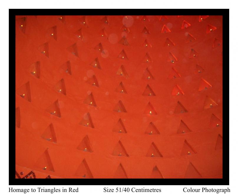 Homage to Triangles in Red - Kaushik Gupta - Click to enlarge