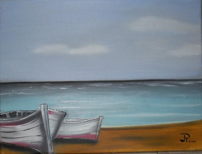 Les deux barques - Jean-Philippe Bautista - Cliquer pour afficher en grand