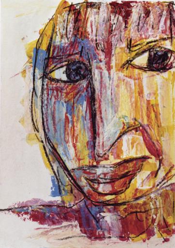 Portrait bleuté - Verrier Sabrina