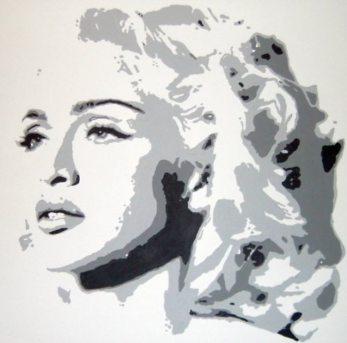 Madona The Stare - Pop art  original hand painted - Andy Brown