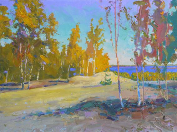 Autumn near the Dnipro River - Victor Onyshchenko