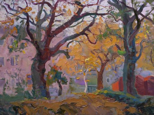 Trees on Tolstoy Street - Victor Onyshchenko