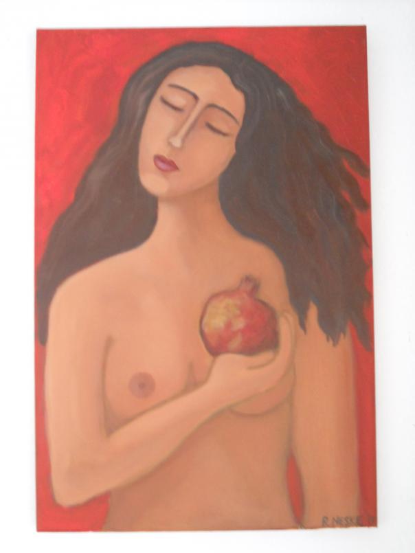 Girl with pomegranate - Rita A Neske - Click to enlarge