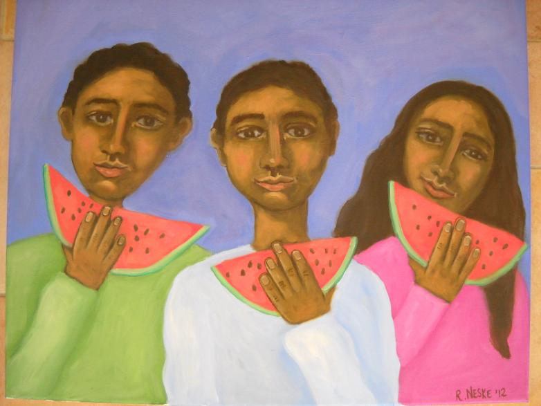 Watermelon kids - Rita A Neske - Click to enlarge