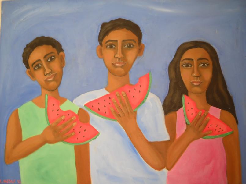 Watermelon kids (2) - Rita A Neske - Cliquer pour afficher en grand