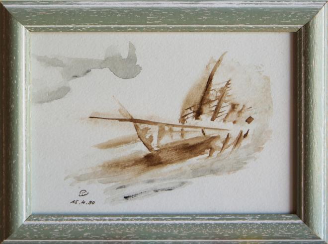 1990 Vaisseau fantôme. Ghost ship. - Jean-Pierre Milesi - Cliquer pour afficher en grand
