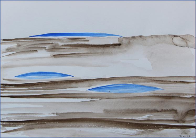 1997 Disques bleus. Blue lenses - Jean-Pierre Milesi - Cliquer pour afficher en grand
