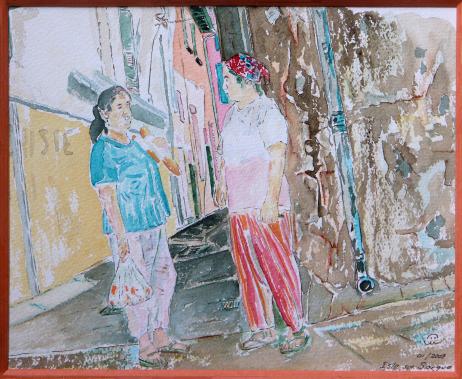 2009 Conversation, L'Isle-sur-la-Sorgue. - Jean-Pierre Milesi