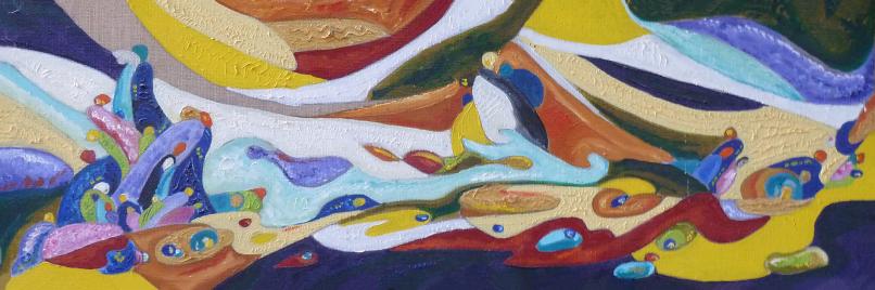 2011 Dans les remous. In the swirls. - Jean-Pierre Milesi - Cliquer pour afficher en grand