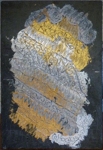 2014 Tenture or-argent, Gold-silver hanging - Jean-Pierre Milesi