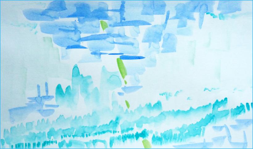 2014 Trait vert. Green line. - Jean-Pierre Milesi - Cliquer pour afficher en grand