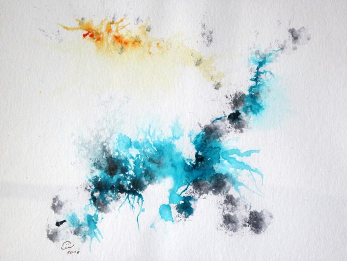 2016 Bleu et noir, Blue and black - Jean-Pierre Milesi - Click to enlarge