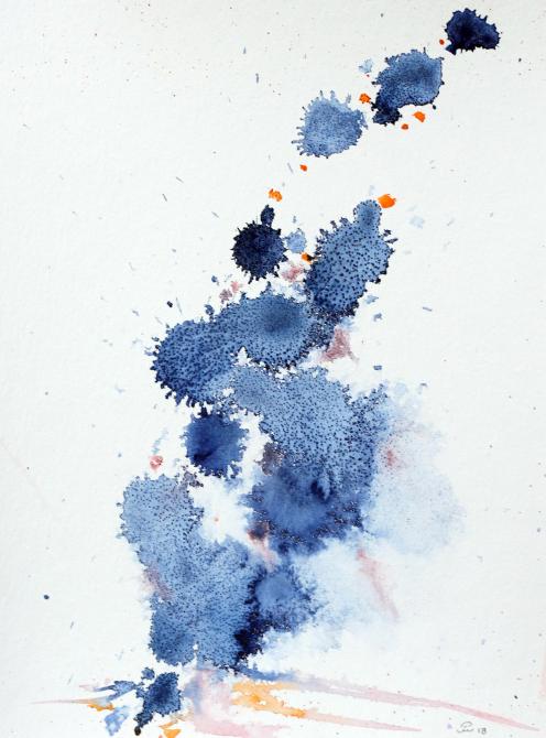 2018 Fumerolles bleues, Blue smoke - Jean-Pierre Milesi