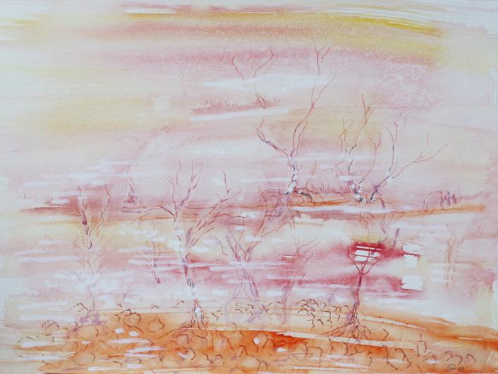 2019 Hiver rouge, Red winter - Jean-Pierre Milesi - Click to enlarge