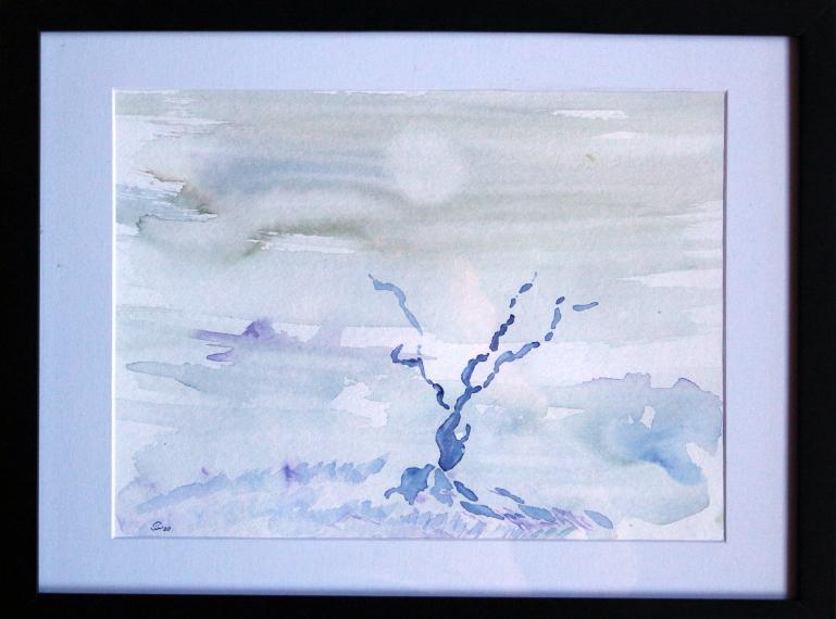 2020 Bleu sous lune blanche, Blue under white moon - Jean-Pierre Milesi - Cliquer pour afficher en grand