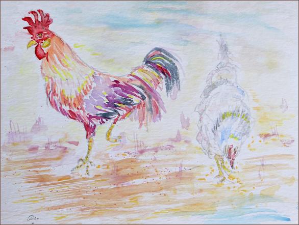 2020 Coq & poule - Jean-Pierre Milesi - Cliquer pour afficher en grand