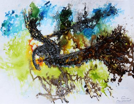 2021 Arbre touffu vivant, Living bushy tree - Jean-Pierre Milesi
