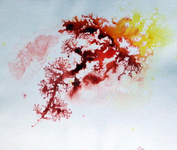 2021 Dendrites sang, Bloody dendrites - Jean-Pierre Milesi - Click to enlarge