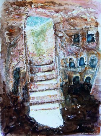 2021 Château Gaillard: Staircase of the dovecote - Jean-Pierre Milesi