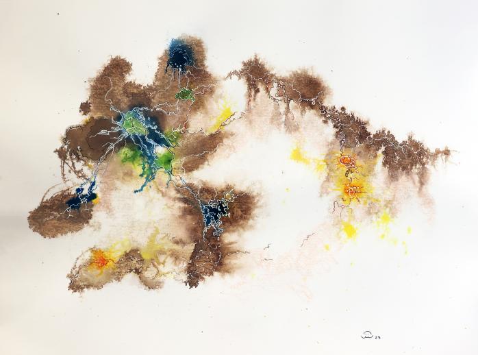 2023 Trou blanc couronné, Crowned white hole - Jean-Pierre Milesi - Cliquer pour afficher en grand