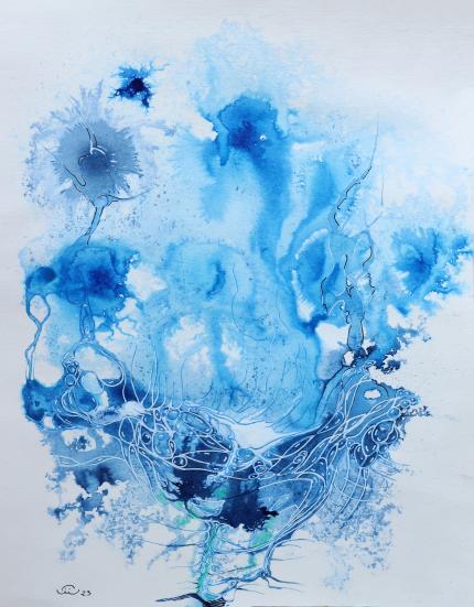 2023 Vapeurs bleues, Blue vapors - Jean-Pierre Milesi