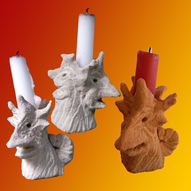 Bougeoir cuit et non cuit. Candle holder - Jean-Pierre Milesi - Cliquer pour afficher en grand