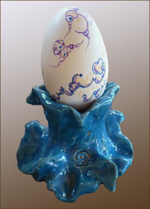 Coquetier à oeuf d'oie. Goose egg cup - Jean-Pierre Milesi - Click to enlarge