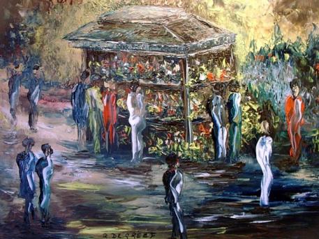 Kiosque fleuri. - Roger de Greef