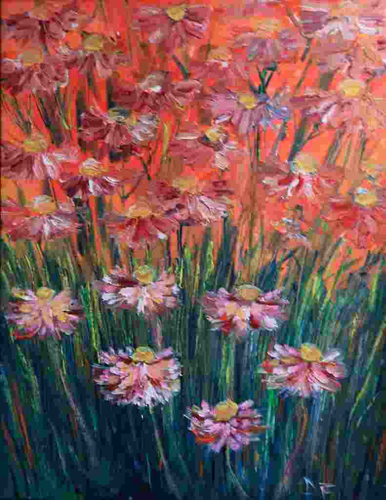 Fiery Daisies - Doina Falcon - Cliquer pour afficher en grand