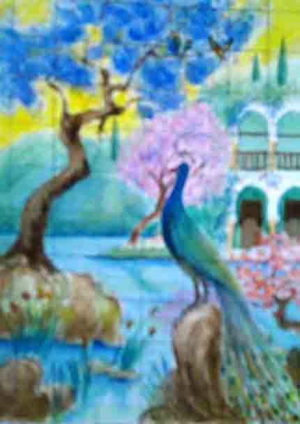 Paon sous le Jacaranda - Mohamed Labidi