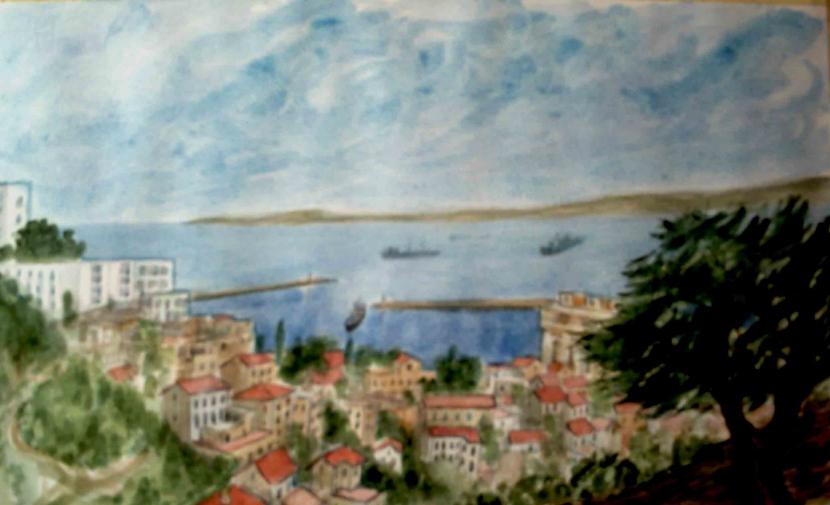 Vue sur la baie d'Alger - Mohamed Labidi - Cliquer pour afficher en grand