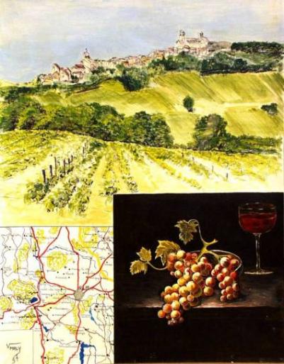 affiche Vezelay - Véronique Maly