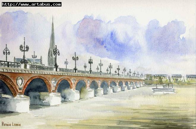 Bordeaux - le pont de pierre - Patrice Levoin - Cliquer pour afficher en grand