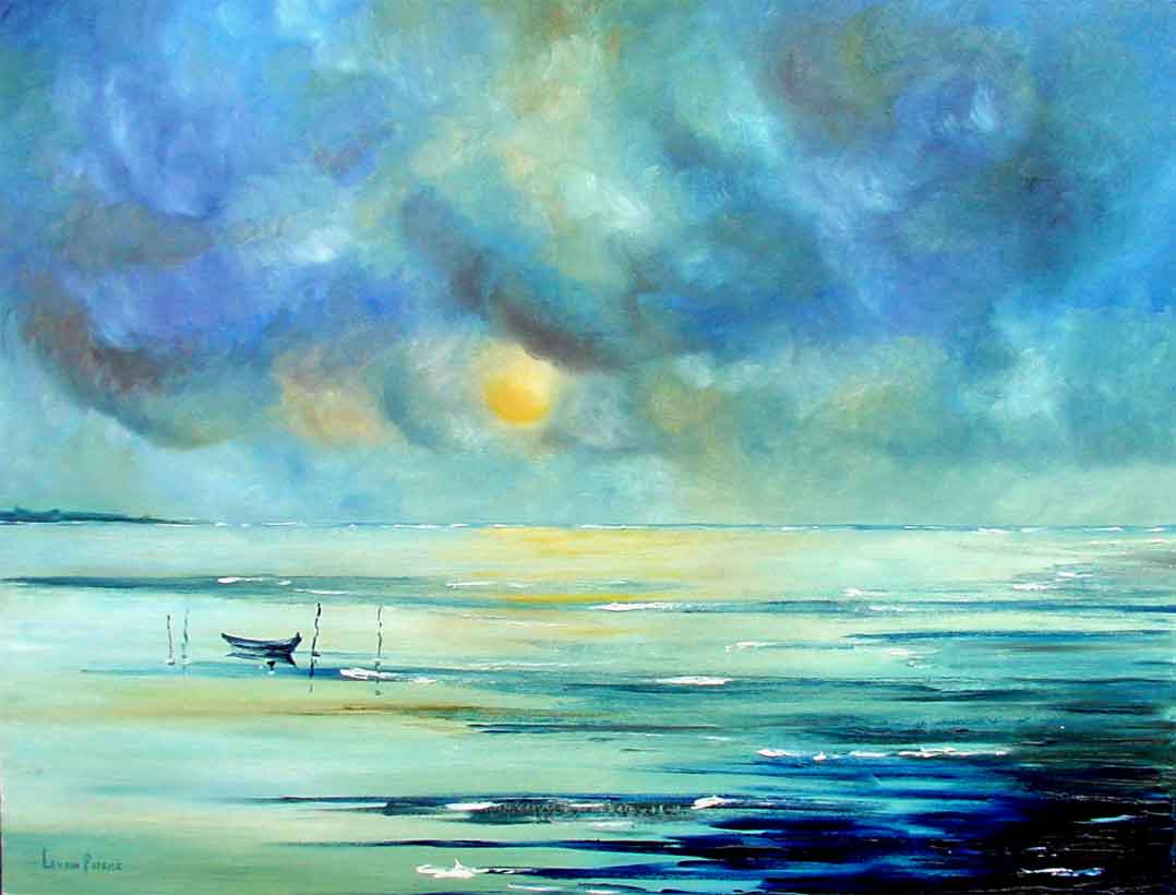 Bassin d'Arcachon - La nuit tombe sur les passes - Patrice Levoin - Cliquer pour afficher en grand