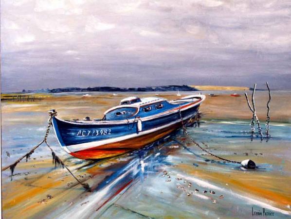 Le Bassin d'Arcachon: la pinasse bleue - Patrice Levoin - Click to enlarge