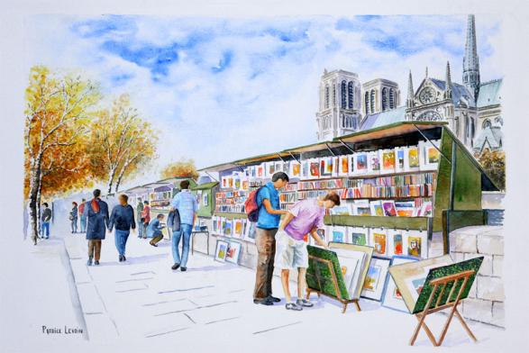 Paris - le Quai de Montebello -Les bouquinistes - Patrice Levoin - Cliquer pour afficher en grand