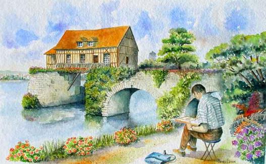 Vernon : le vieux moulin sur les bords de la Seine - Patrice Levoin