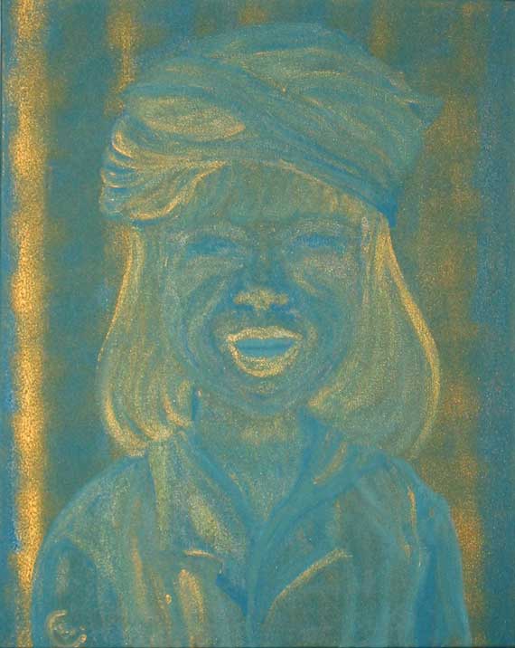 Fillette des rues souriant - Brigitte Caprani