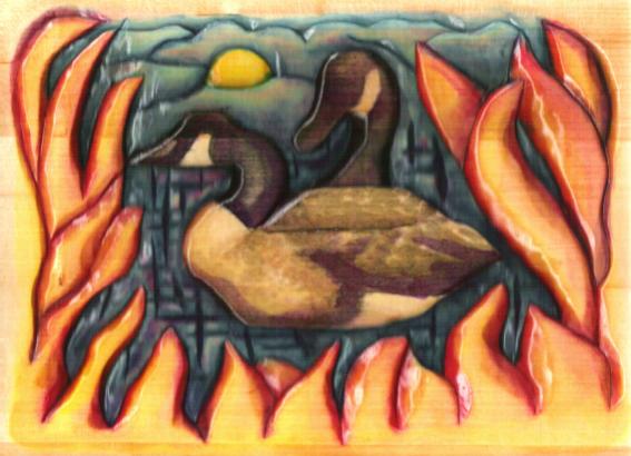 Canada Geese in the blue - Suzanne Berton