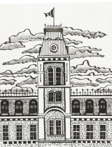 RMC Clock Tower Black and White - Suzanne Berton